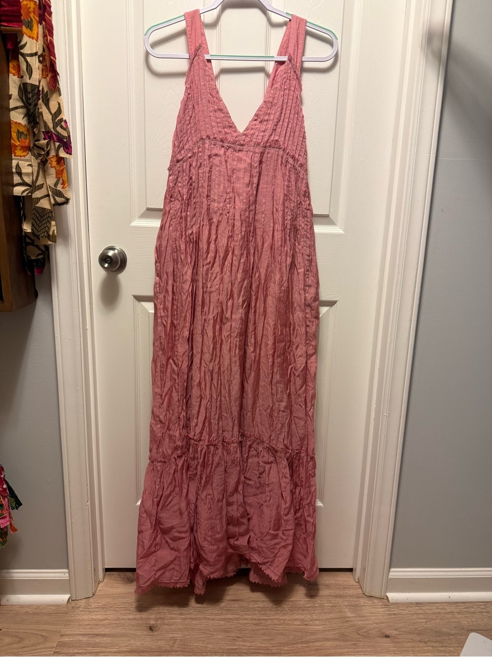 Free People Dusty Rose V-Neck Maxi Dress